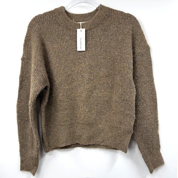 Heartloom Sweater Womens Knit Crewneck‎ Long Sleeve Brown Pullover Size Medium - Picture 1 of 8